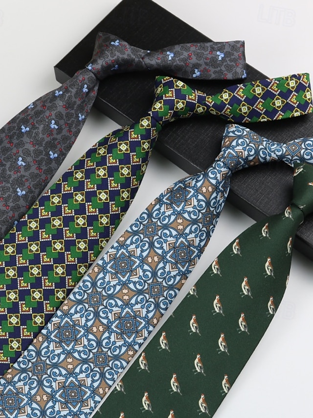  Homme Cravates Mode Affaires Imprimé Motif Fête de mariage Tenue quotidienne