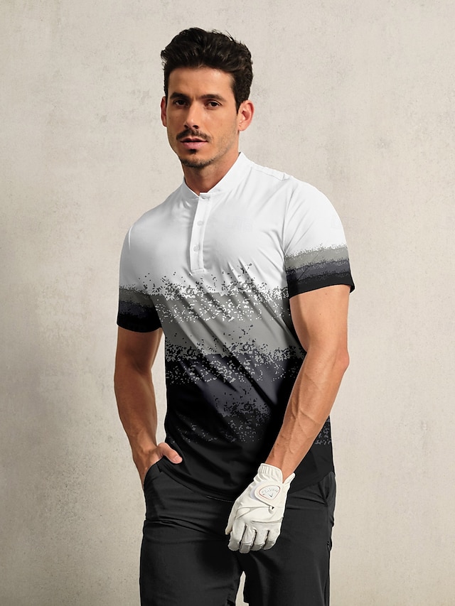  Homme T-shirt POLO Noir Manche Courte Top Tenue de golf Vêtements Tenues Porter des vêtements