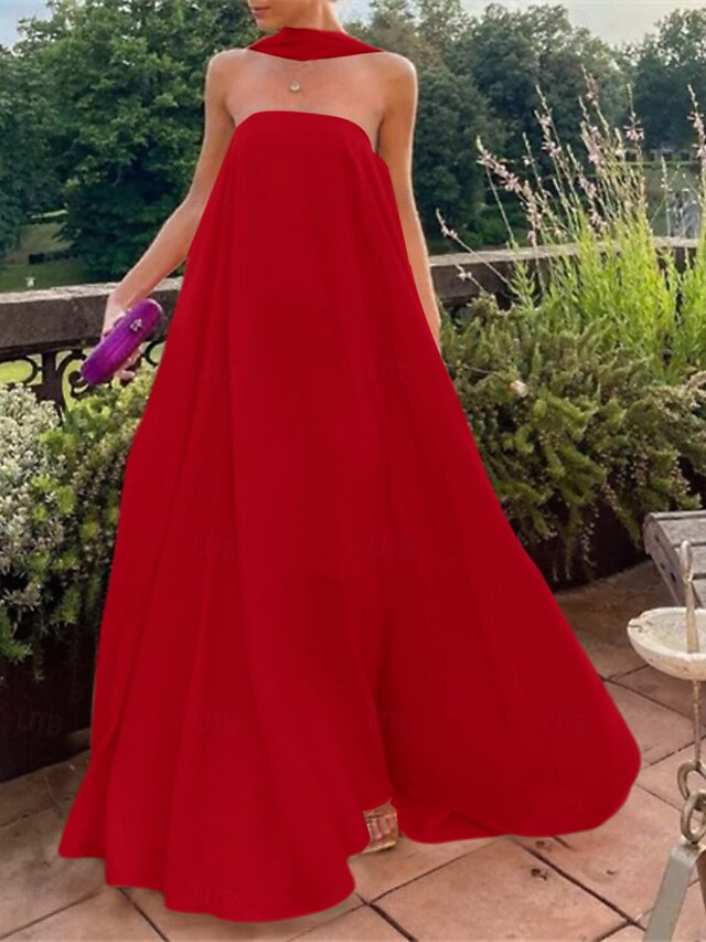 A-Line Evening Gown Fairy Dress Formal Wedding Guest Floor Length Sleeveless Strapless  Chiffon with Pleats Shawl