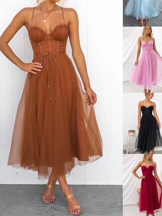  Pentru femei Rochie Lunga Rochie Maxi Rochie casual Rochie de Cocktail Rochie pentru invitata de nunta Rochii din Șifon Modă În aer liber Petrecere Concediu Fit regulat Simplu Fără manșon În V Negru