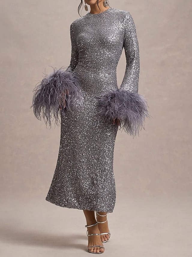 Trumpet/Mermaid Strapless Long Formal Dresses with Feathers