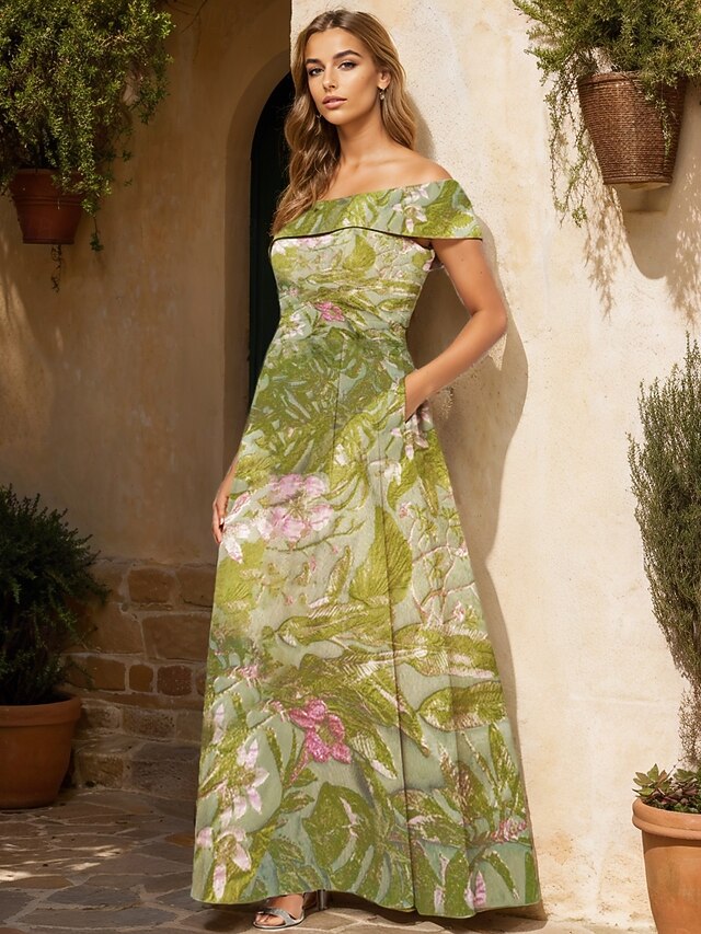 Formal Evening Dress Orange Strapless A-Line Floor-Length Gown main image 0