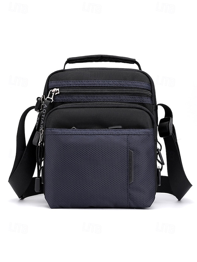  férfi vízálló nejlon crossbody messenger táska – könnyű, többzsebes válltáska utazáshoz, munkába vagy hétköznapi használatra