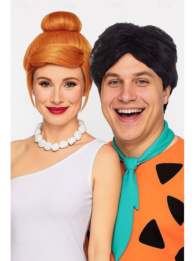 Wilma Flintstone Wig Halloween Cosplay Party Wigs4