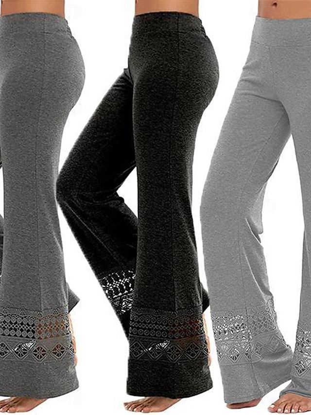  Dámské Legíny Módní Šik ven Základní Plná délka Vysoký pas Bez vzoru Pohodlný Yumuşak Pohodlné Elastické Venkovní ulice Světle šedá Tmavě šedá Černá Léto Jaro Běžný