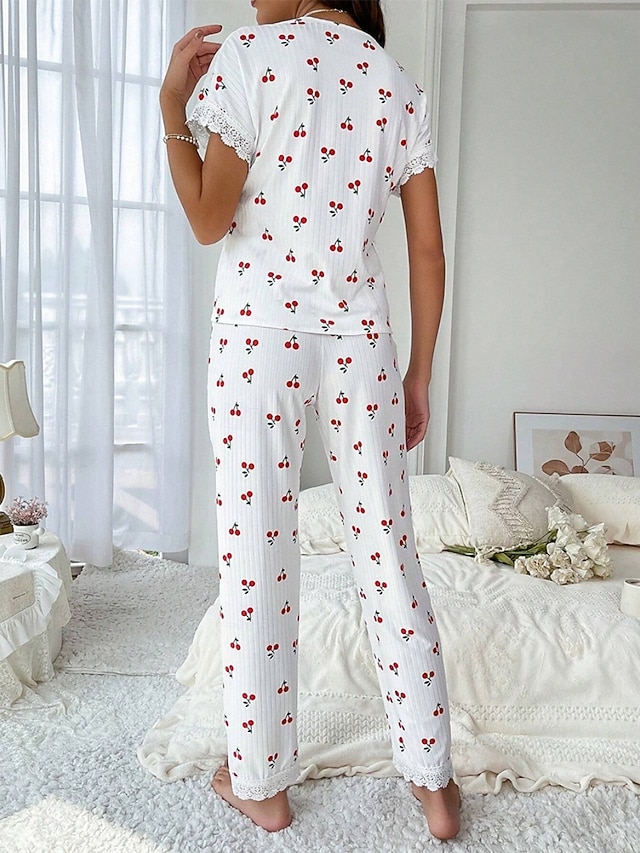Checkered Shirt High Waist Pants Pajama Set