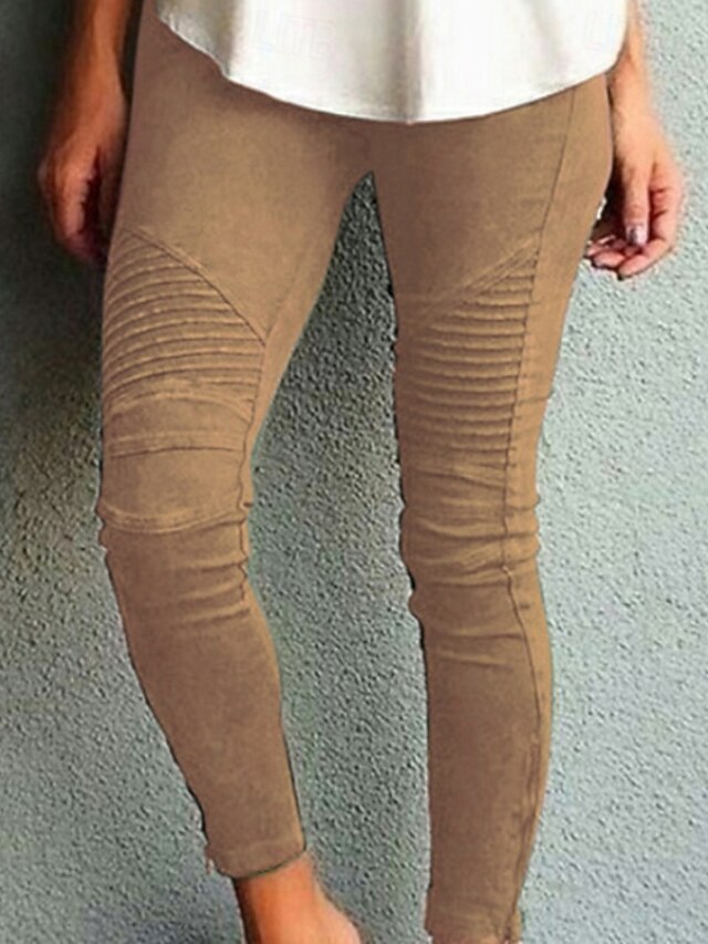  Per donna Pantaloni Eleganti Pantaloni Leggings comodi Streetwear Casual Lunghezza intera Naturale Semplice Tasca Elastico in vita Comodo All'aperto Confortevole All'aperto Ferie Abbigliamento