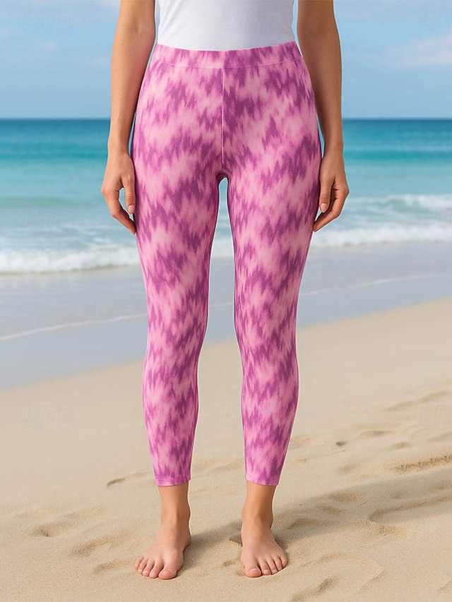  Dam Damasker Semester Vintage Etnisk Stil Ankellång Hög midja Grafisk Knytbatik Abstrakt 3D-utskrift Snabb tork Mateial som andas Mjuk Elastisk Utomhus Hem Casual Svart Rosa Blå Höst Smal passform