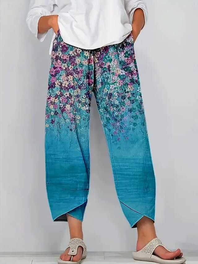 Pantalon En Coton À Talle Cordon Serrage Pantalon Slm - Temu France n 2024 | Pants for women