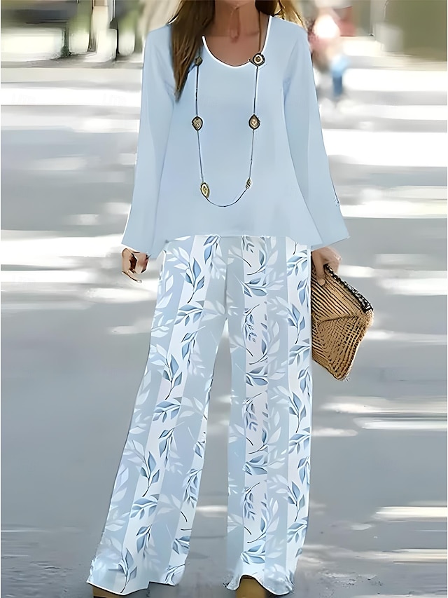  Dames Overhemd Blouse Mouwloos 3/4 mouw Ronde hals U-hals Ombre Bloemig Grafisch Afdrukken Buiten Vakantie Casual Zwart blauw Donkergrijs Zomer Normale pasvorm