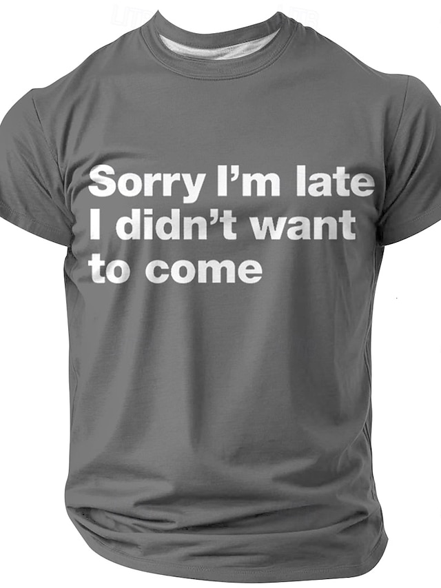  Herren Lustiger Slang T Shirt Kurzarm T-Shirt 3D-Druck Rundhalsausschnitt Hemd Mode Täglich Basic Straße Lässig Täglich Schwarz Blau Grün Sommer Frühling Ganzjahres Bekleidung S M L XL XXL XXXL