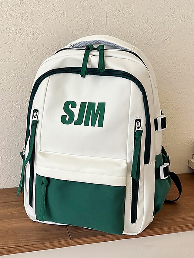  Preppy-Rucksack für Damen in mehreren Farben mit SJM-Logo – leicht und robust mit verstellbaren Schultergurten, geeignet als Freizeittasche und Schultasche für den täglichen Gebrauch