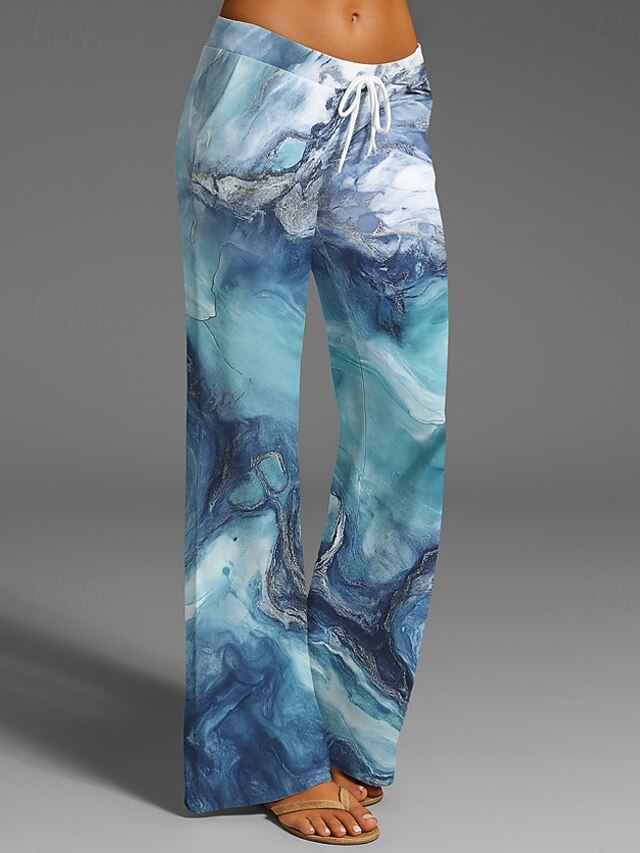 Women's Culottes Wide Leg Vacation Vintage Ethnic Style Full Length High Waist Graphic Abstract Wide Leg Quick Dry Breathability Soft Inelastic Outdoor Vacation Sport Black Pink Blue Summer Spring4