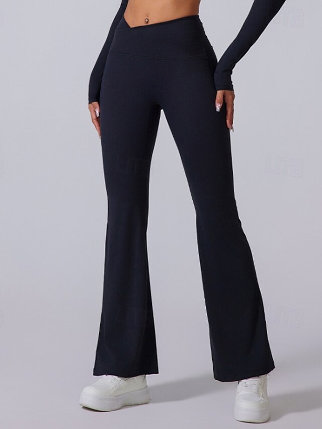  Dames Fitness broek Yoga legging sportbroek Lichtgewicht Yoga Fitness Pilates Broeken Zwart Wit Roze Herfst Winter Sport Sportkleding Micro-elastisch
