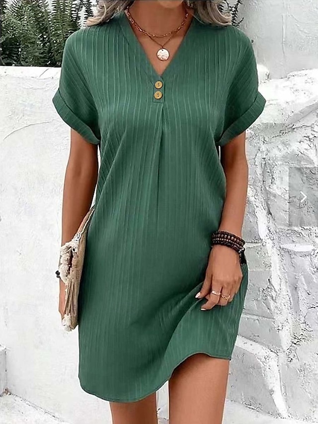  Rochie Mini Femei Rochie Corset Rochie T Shirt Rochie Tee Rochie Shift Rochie Casual Vacanță Daily Regular Fit Grafic Mâneci Scurte Guler în V Negru Roz Vin Albastru Vară