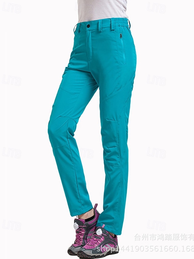  Per donna Pantaloni Cargo Pantaloni Eleganti Casual Lunghezza intera Naturale Semplice Tasca Elastico in vita Tasca con cerniera Comodo All'aperto Confortevole All'aperto Ferie azzurro cielo Fuschia