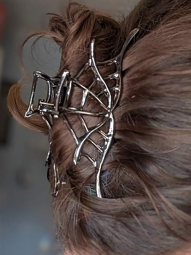  Halloween-spinnenhaarclip voor dames – een gotisch haaraccessoire van legering met een griezelig spinnenontwerp voor kostuumfeesten, cosplay en feestelijke gelegenheden