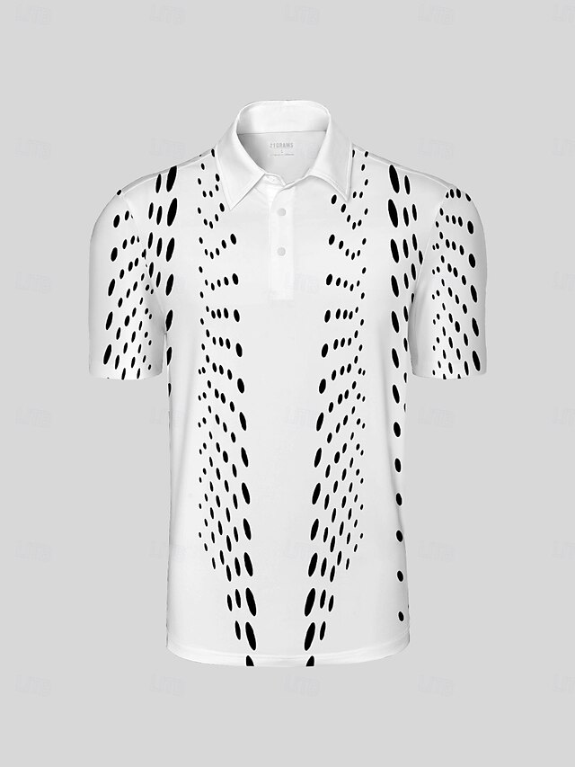  Herren Golf-Poloshirt Weiß Kurzarm Oberteil Golfkleidung, Kleidung, Outfits, Kleidung