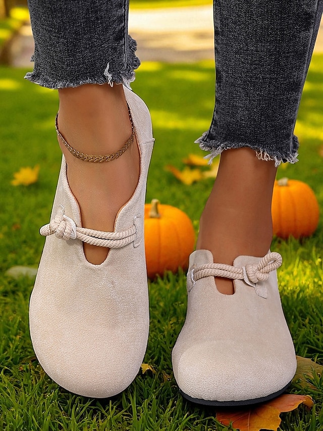  Dámské béžové mokasíny s širokou špičkou – měkké nazouvací boty ve vintage stylu na chůzi, pochůzky a víkendové outfity