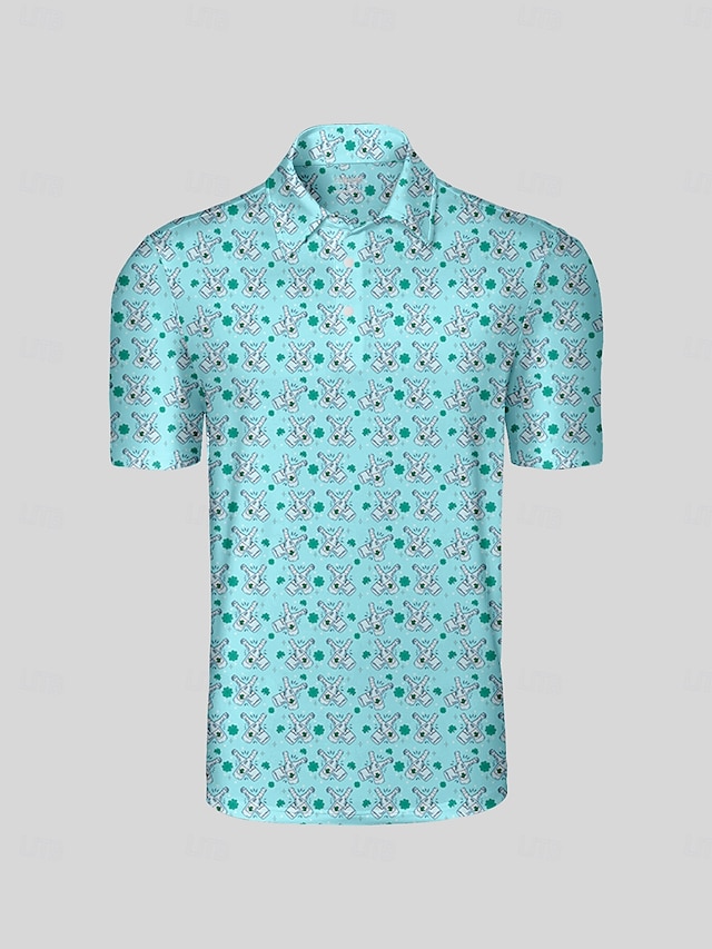  Hombre Camisas de polo Azul Piscina Manga Corta Camiseta Ropa de golf Ropa Trajes Ropa Ropa
