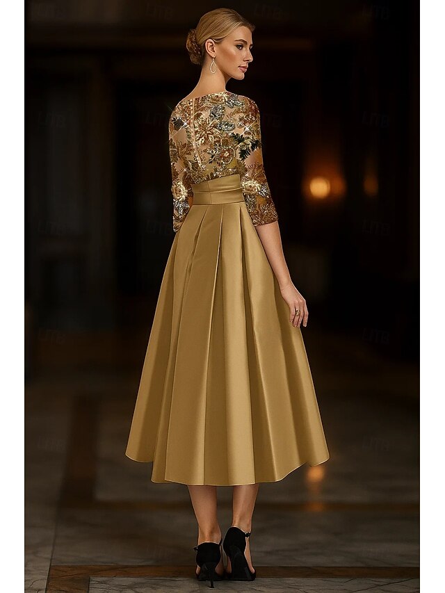 Cap Sleeve Floral Jeweled A-Line Cocktail Dress main image 0