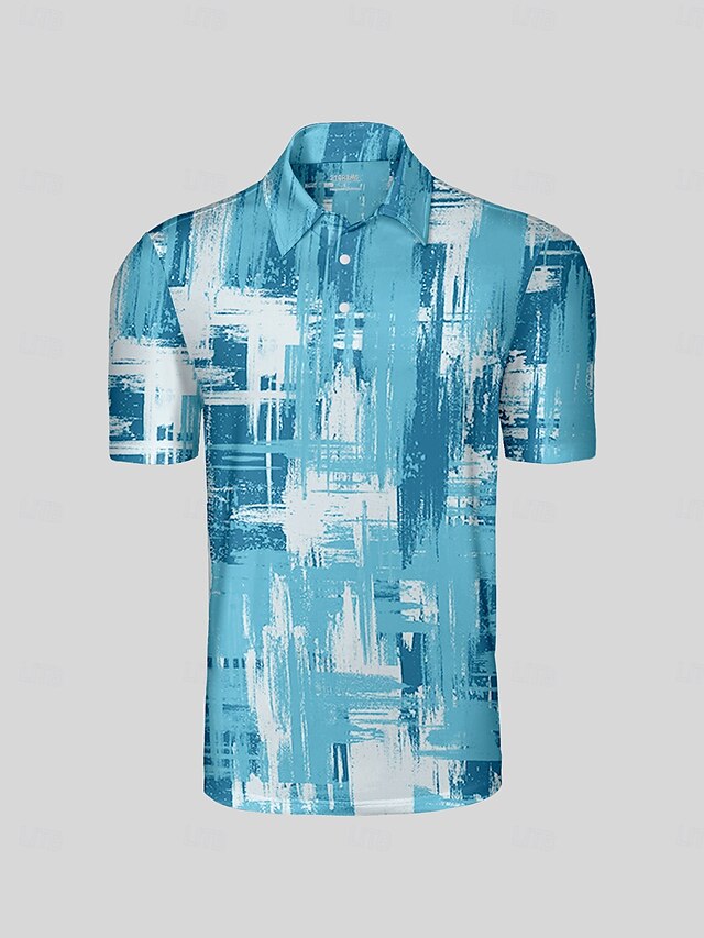  Homme T-shirt POLO Bleu Manche Courte Top Tenue de golf Vêtements Tenues Porter des vêtements