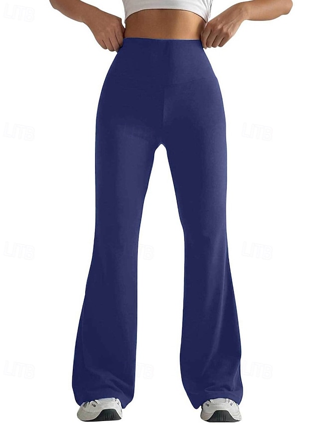  Per donna Gamba larga Pantaloni Eleganti Streetwear Casual Lunghezza intera Naturale Semplice Elastico in vita Confortevole Streetwear Ferie Abbigliamento quotidiano Magenta Grigio Nero Bianco Autunno