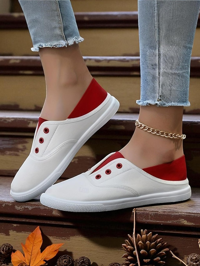  Chaussures en toile à enfiler pour femmes – chaussures légères pour les looks décontractés du quotidien, les courses et les aventures d'automne