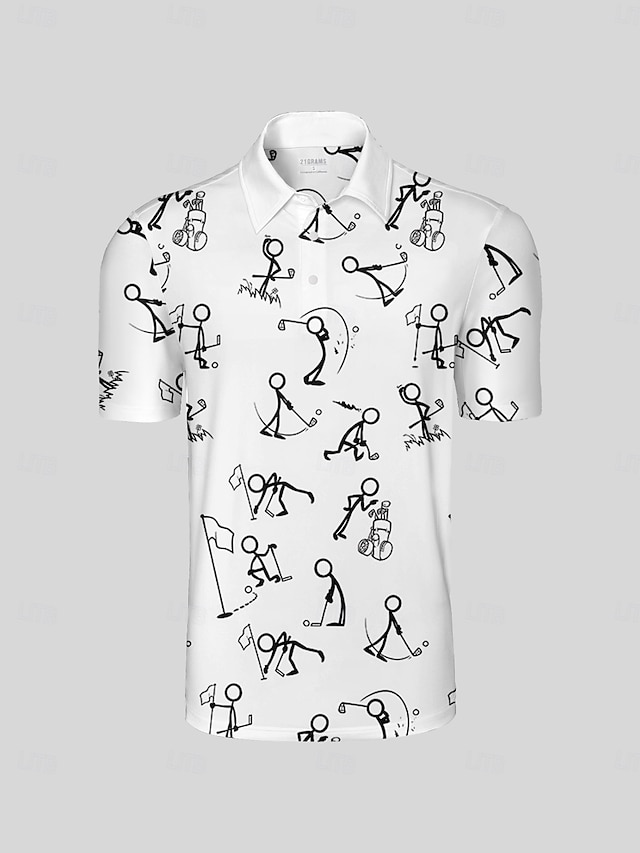  Homme T-shirt POLO Noir Blanche Manche Courte Top Tenue de golf Vêtements Tenues Porter des vêtements