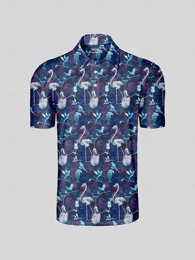 Homme T-shirt POLO Bleu de minuit Manche Courte Top Tenue de golf Vêtements Tenues Porter des vêtements