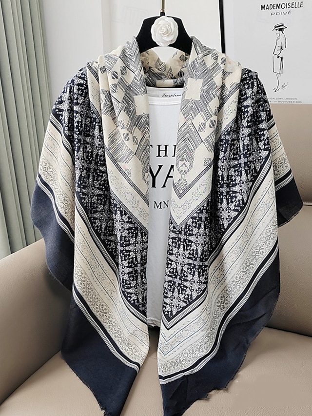  Foulard Carré Écharpes pour femmes Femmes Rue Quotidien Date Gris Noir Rose Écharpe Imprimé