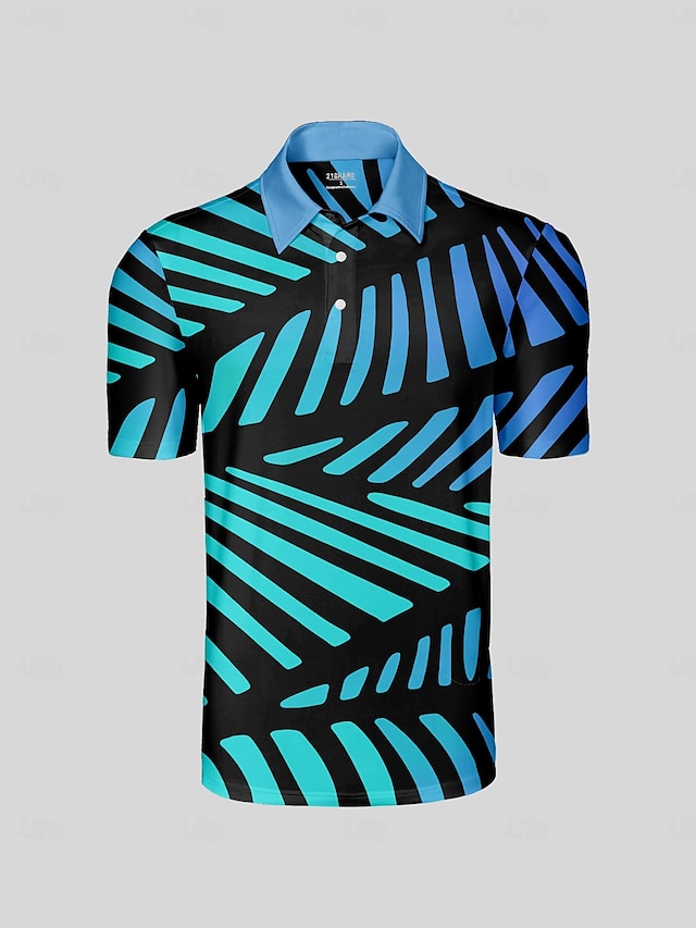  Homme T-shirt POLO Bleu Manche Courte Top Tenue de golf Vêtements Tenues Porter des vêtements