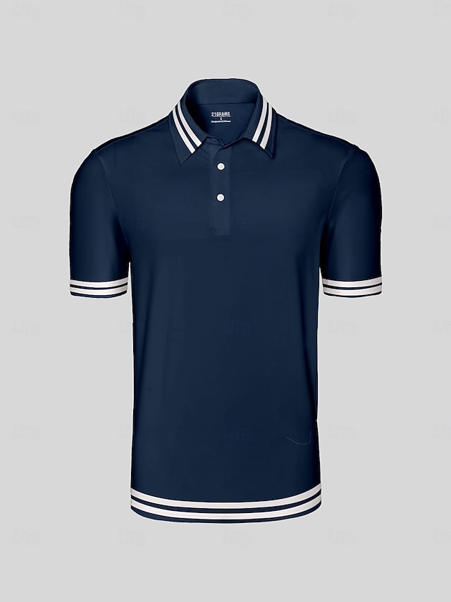  Homme T-shirt POLO bleu marine Manche Courte Top Tenue de golf Vêtements Tenues Porter des vêtements