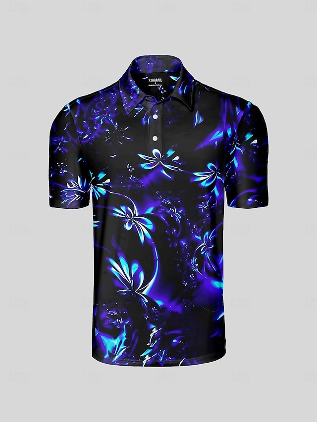  Homme T-shirt POLO Bleu Manche Courte Top Tenue de golf Vêtements Tenues Porter des vêtements