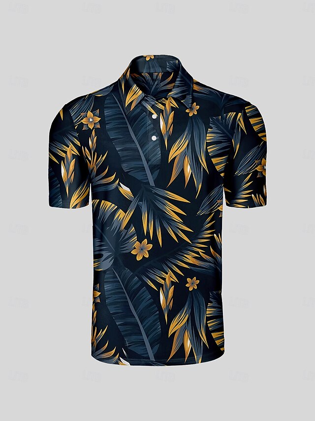  Homme T-shirt POLO Jaune Manche Courte Top Tenue de golf Vêtements Tenues Porter des vêtements