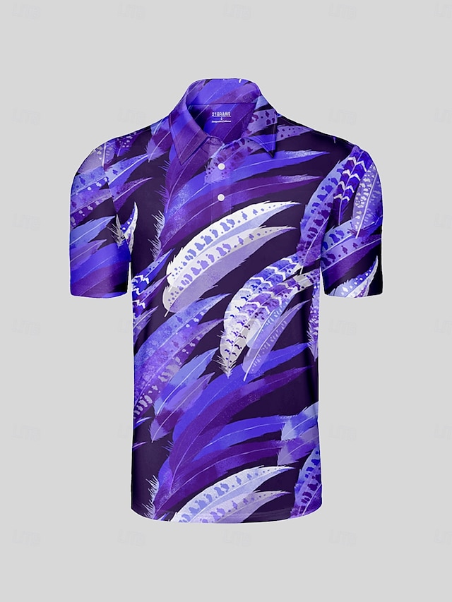  Homme T-shirt POLO Violet Manche Courte Top Tenue de golf Vêtements Tenues Porter des vêtements