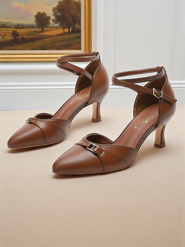  scarpe con tacco a gattino rosa con cinturino alla caviglia da donna – eleganti décolleté con fibbia e punta a punta anni '50 per matrimoni, feste e abbigliamento da ufficio
