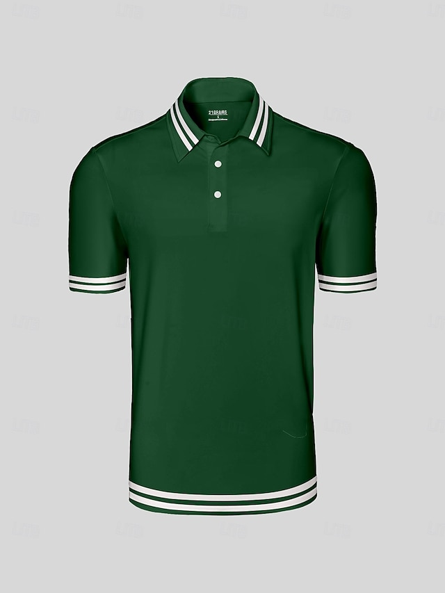  Homme T-shirt POLO Vert foncé Manche Courte Top Tenue de golf Vêtements Tenues Porter des vêtements