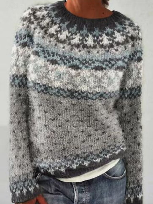 PULL EN JACQUARD GÉOMÉTRIQUE ÉDITION LIMITÉE - Bleu clair | France