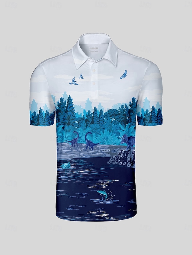  Homme T-shirt POLO Bleu Manche Courte Top Tenue de golf Vêtements Tenues Porter des vêtements