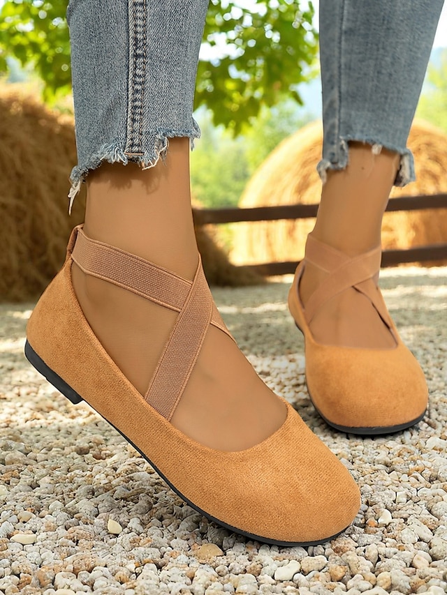 Pantofi sport pentru femei cu vârf lat și baretă încrucișată – pantofi casual confortabili pentru purtare zilnică, picnicuri în grădină și weekenduri la fermă