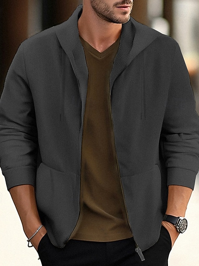 Wavlynn Men's Seamless Business Casual Jacket Lightweight All Day Comfort For Professionals