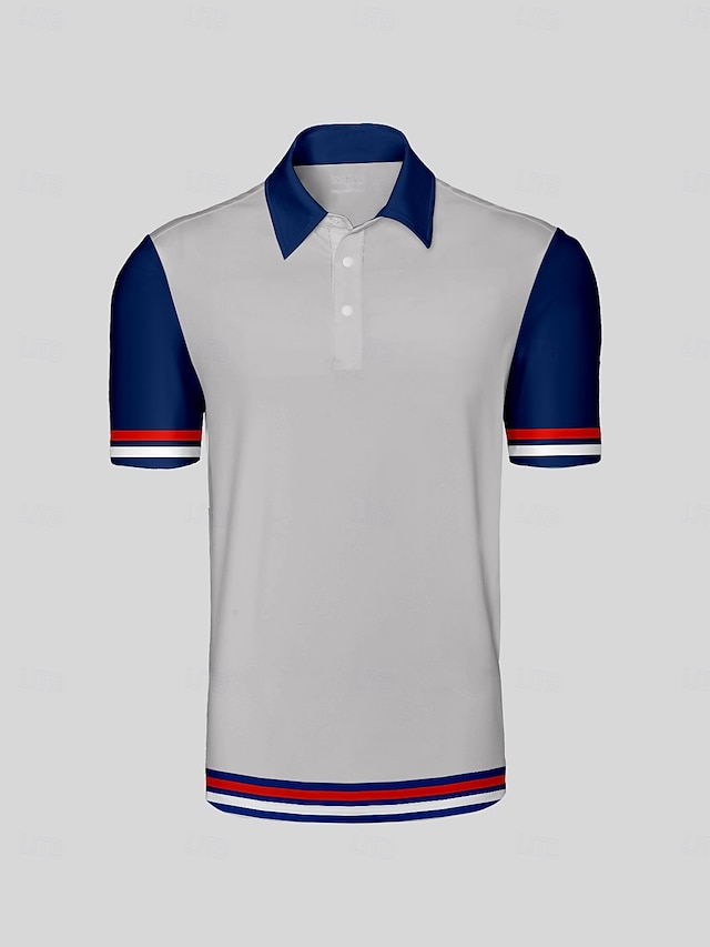  Herren Golf-Poloshirt Grau Kurzarm Oberteil Golfkleidung, Kleidung, Outfits, Kleidung