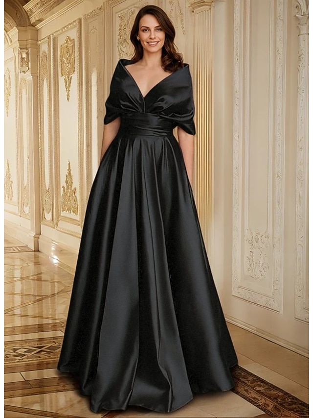 Elegant A-Line Empire Wedding Guest Formal Evening Dress with Sleeveless Satin main image 1