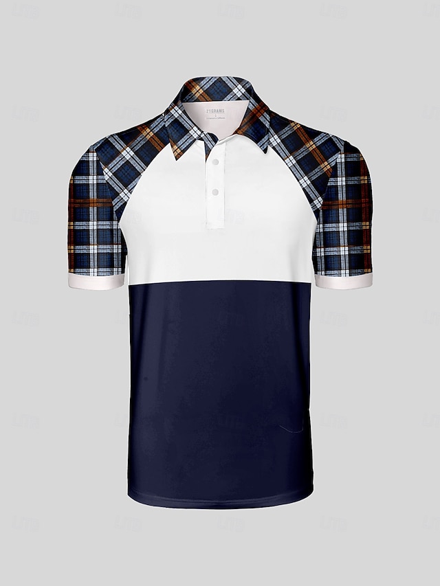  Homme T-shirt POLO Bleu de minuit Manche Courte Top Tenue de golf Vêtements Tenues Porter des vêtements