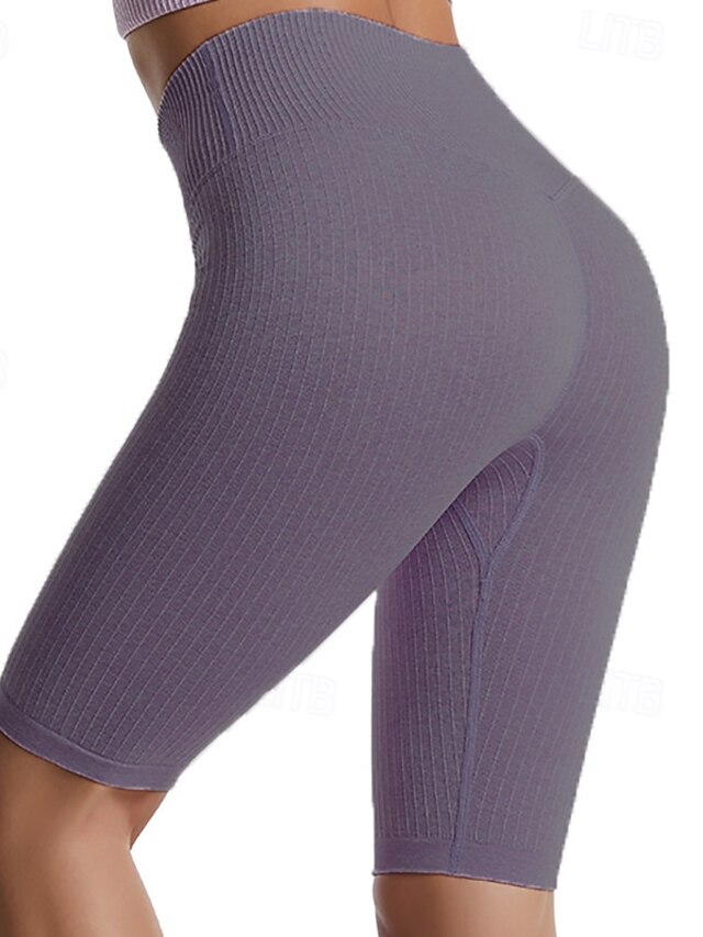  Per donna Shorts Leggings Streetwear Casual Lunghezza al ginocchio Vita Alta Semplice Elastico in vita Traspirabilità Elasticizzato Vacanza Streetwear Abbigliamento quotidiano Marrone chiaro Nero