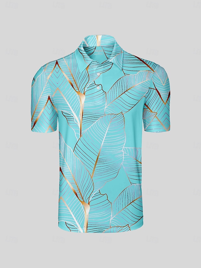 Hyped-up Tropical Men's Polo Top UPF50+