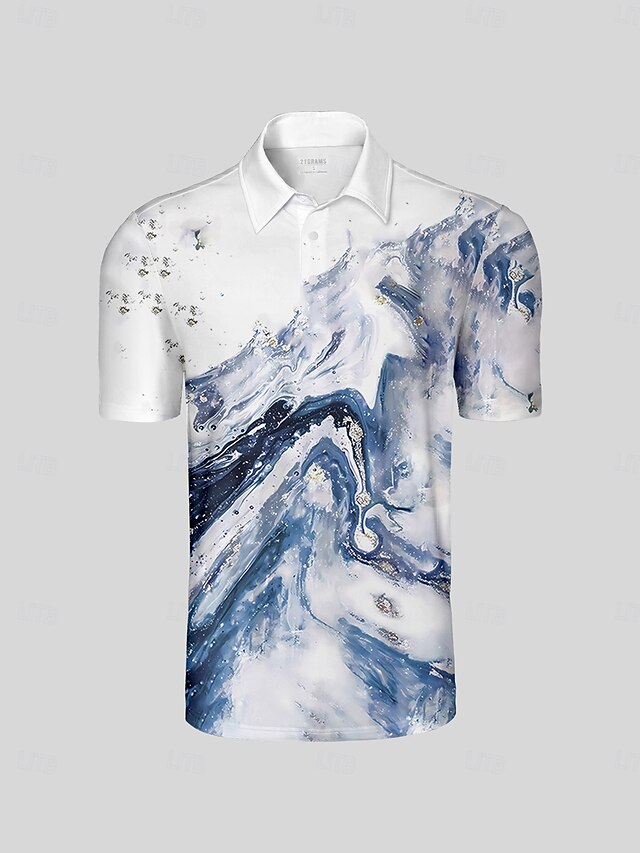  Homme T-shirt POLO Bleu Manche Courte Top Tenue de golf Vêtements Tenues Porter des vêtements