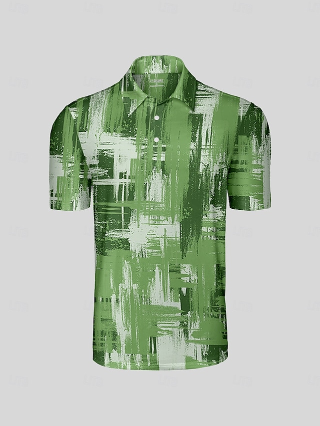  Hombre Camisas de polo Verde Manga Corta Camiseta Ropa de golf Ropa Trajes Ropa Ropa