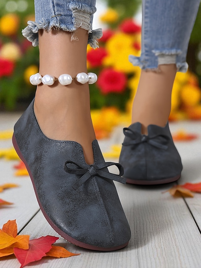  Balerini maro pentru femei cu vârf lat și accent de fundă – pantofi confortabili de inspirație vintage pentru plimbări de toamnă, întâlniri la țară și naveta zilnică